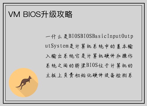 VM BIOS升级攻略